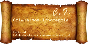 Czimbalmos Innocencia névjegykártya